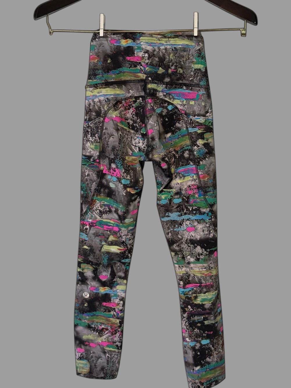 NWOT Lululemon Fast & Free High-Rise Crop 23” Paint Drift Multi Sz 0